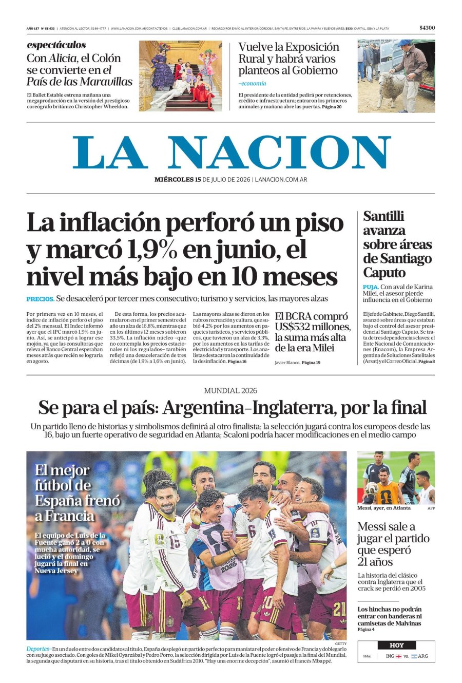 Tapa del suplemento papel