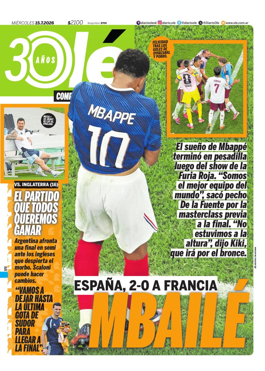 Tapa del suplemento papel