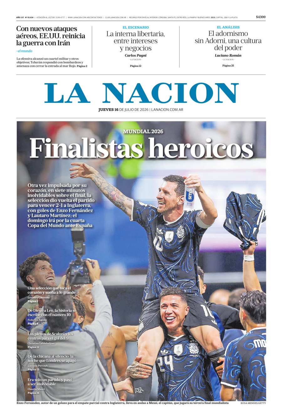 Tapa del suplemento papel