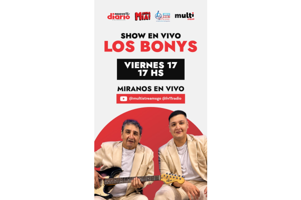 Los Bonys llegan al Multistream con un show exclusivo que promete hacer vibrar a Santiago