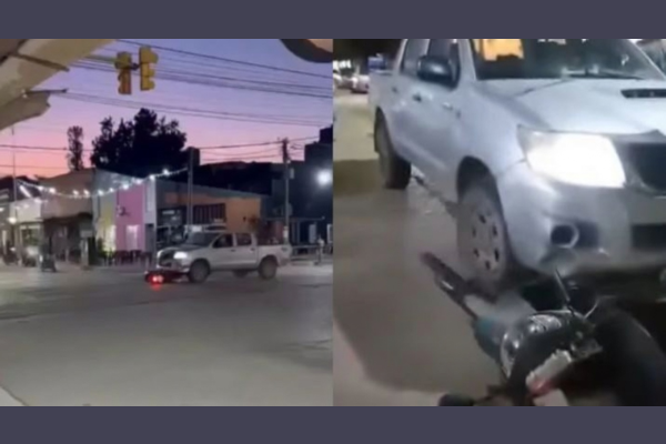Una camioneta arrastró una moto varios metros y dos mujeres terminaron hospitalizadas