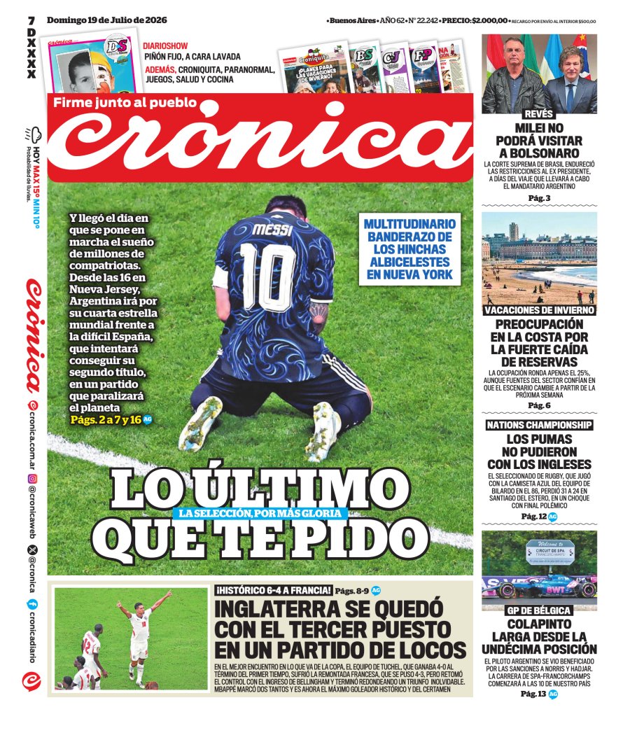 Tapa del suplemento papel