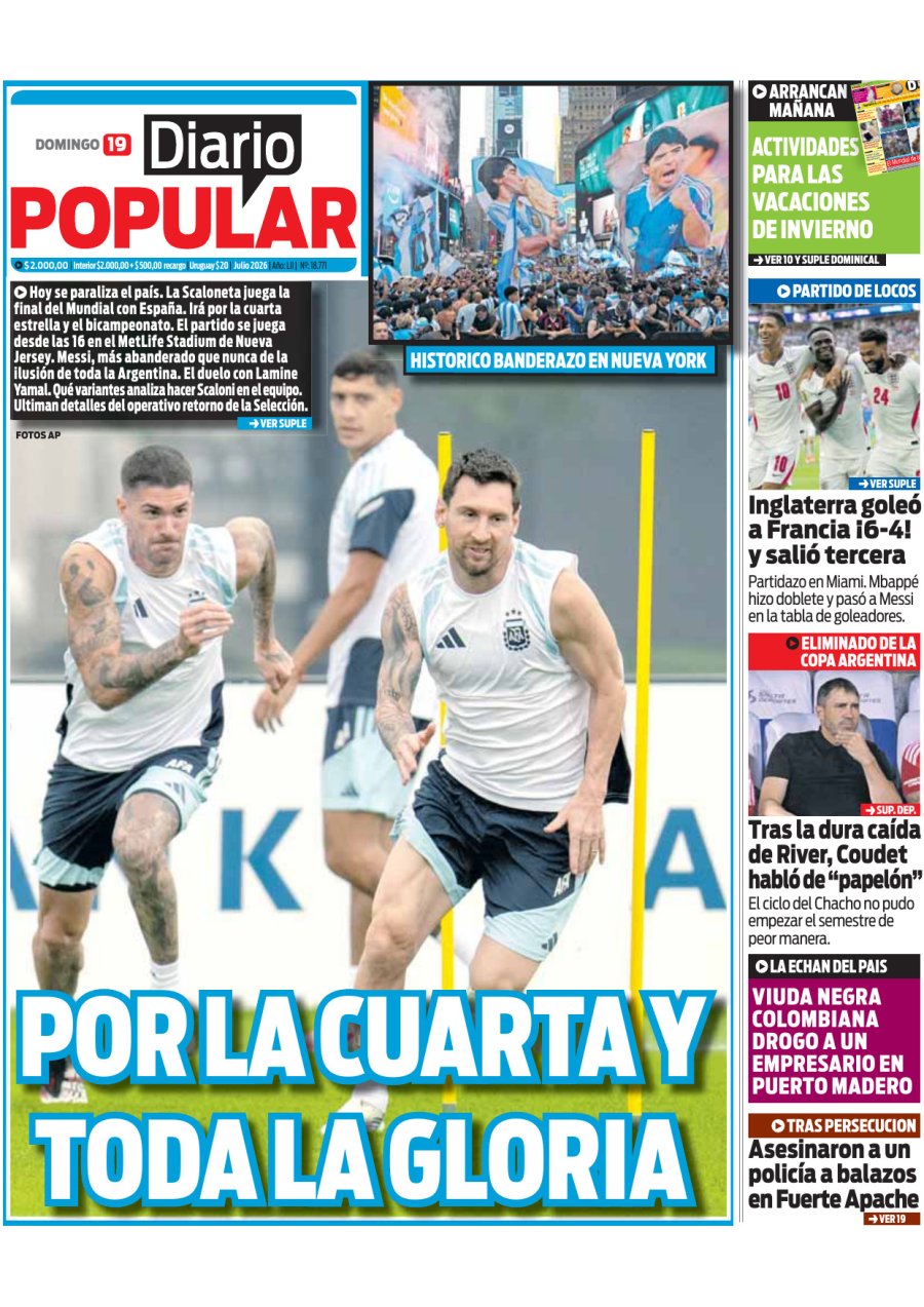Tapa del suplemento papel