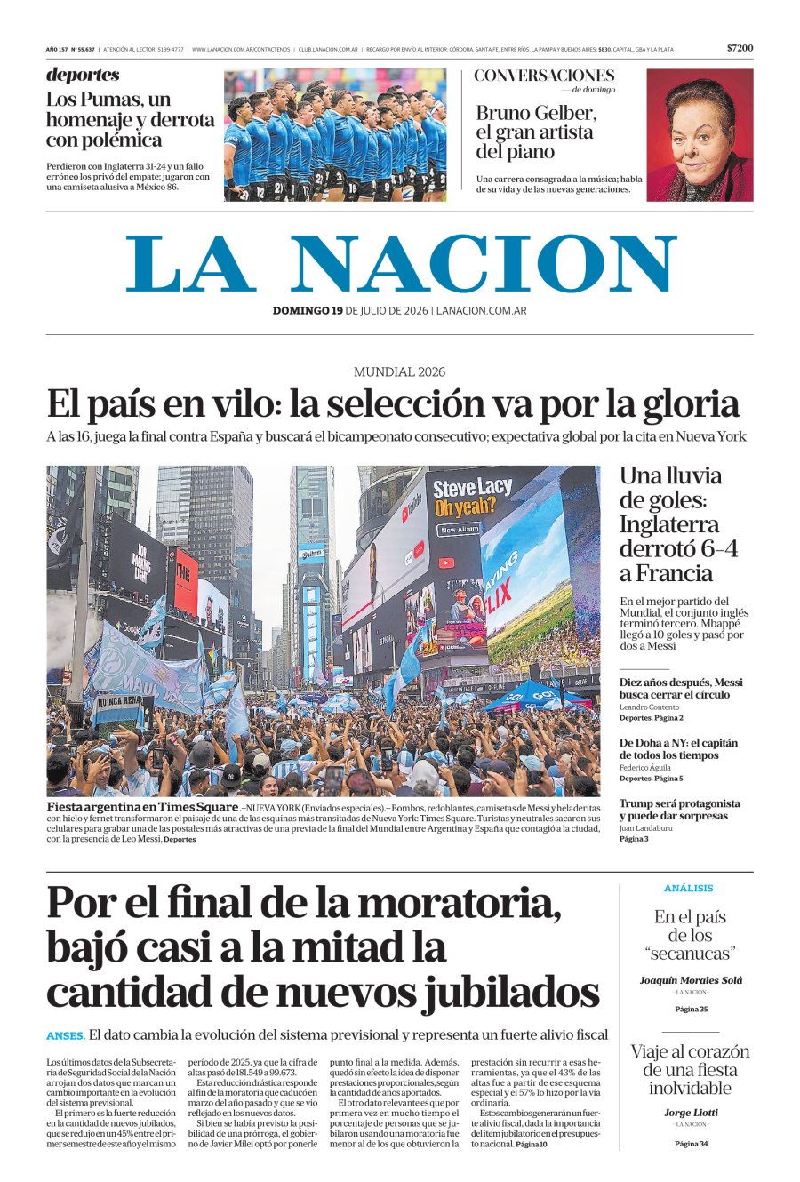 Tapa del suplemento papel