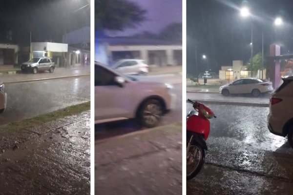 Llovió con fuerza en Colonia Dora y vecinos aseguran que también cayó granizo