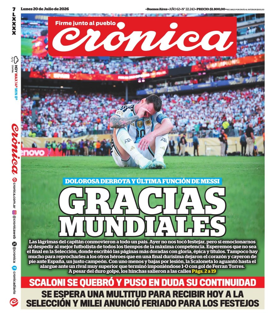 Tapa del suplemento papel