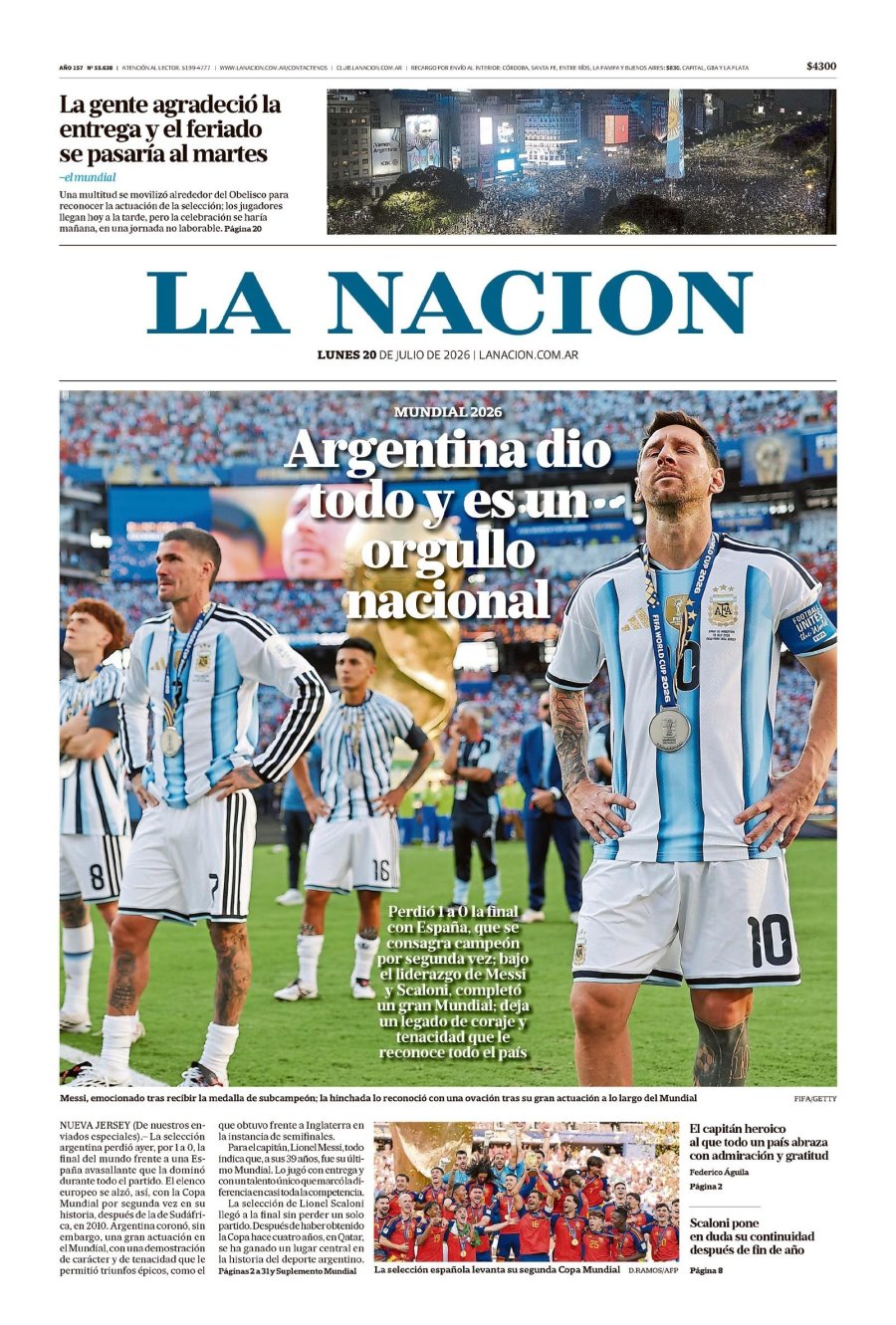 Tapa del suplemento papel