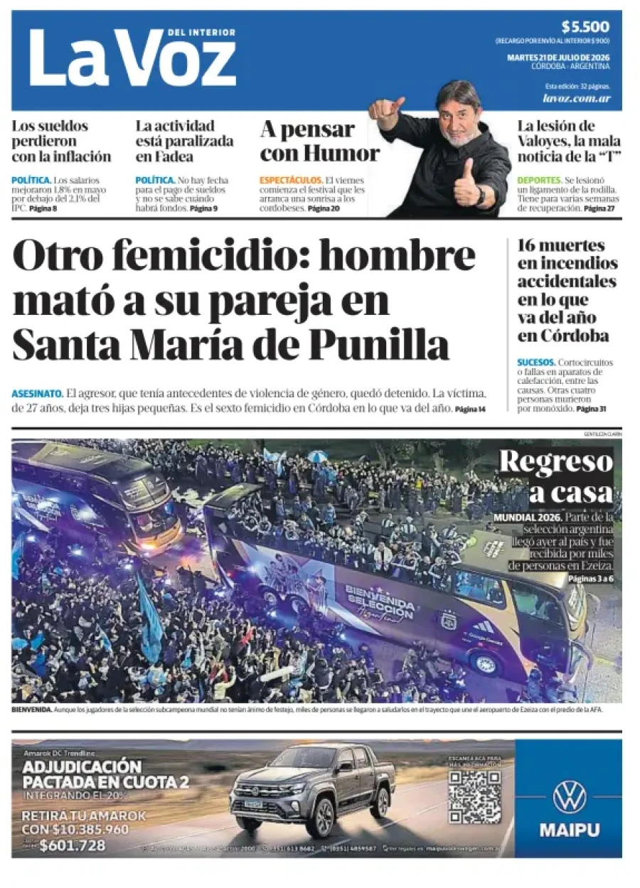 Tapa del suplemento papel