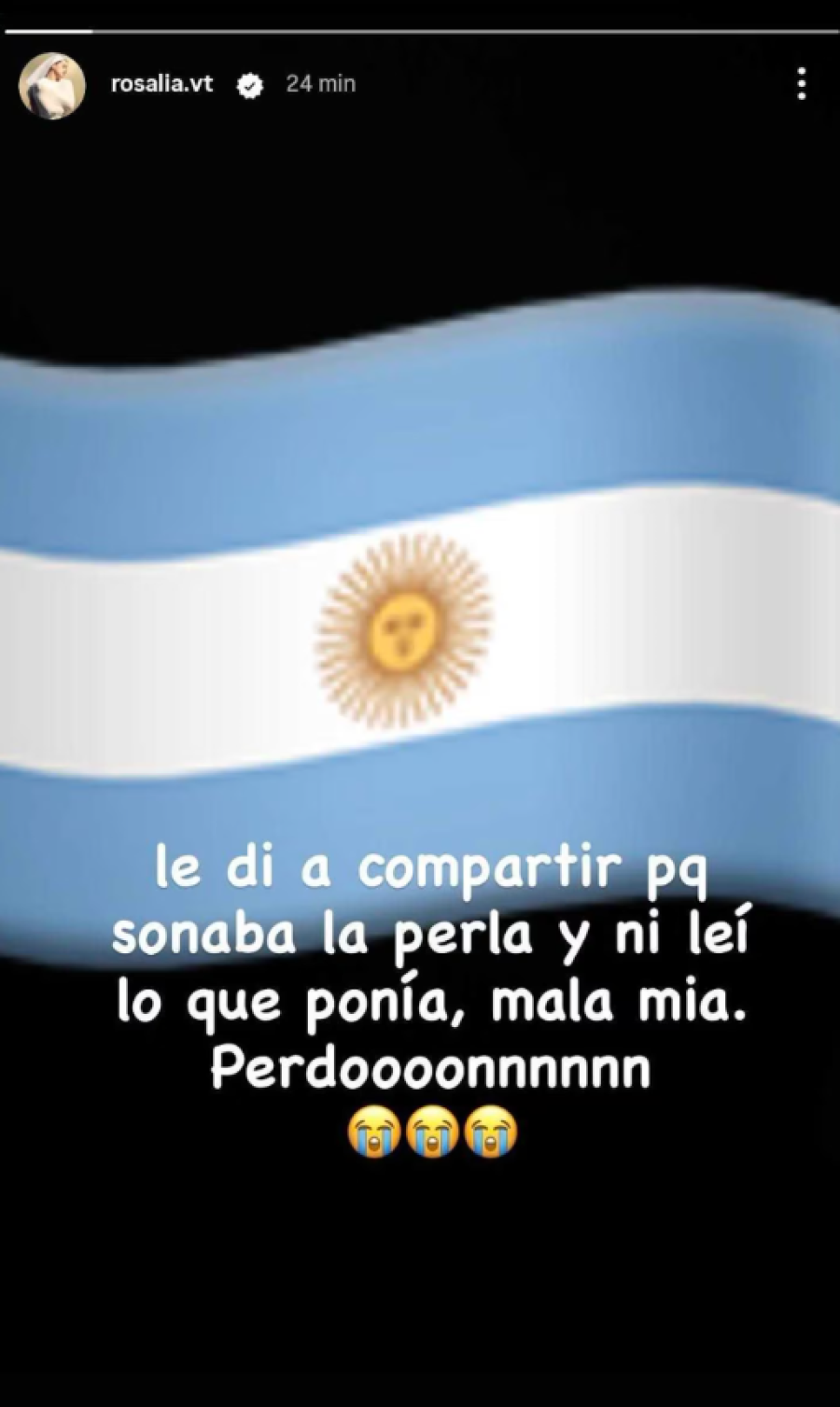 El pedido de perd&oacute;n de Rosal&iacute;a.
