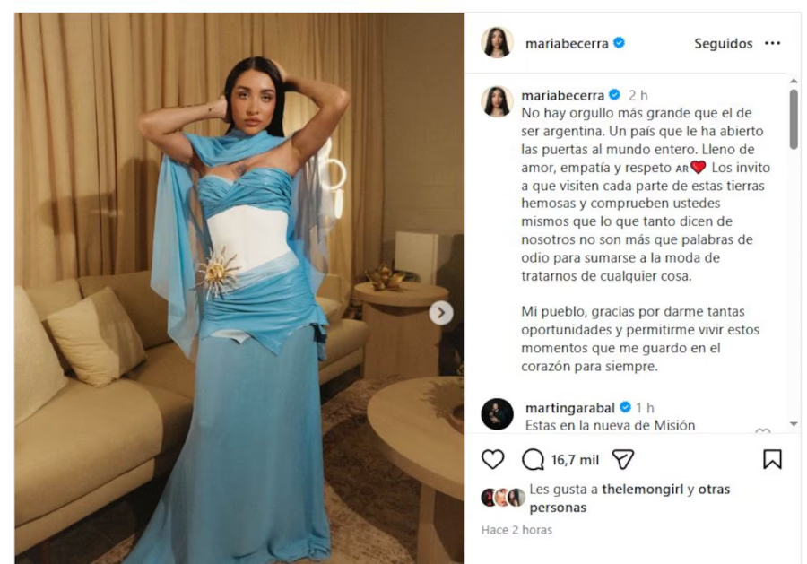 <i>El post de Mar&iacute;a Becerra.</i>