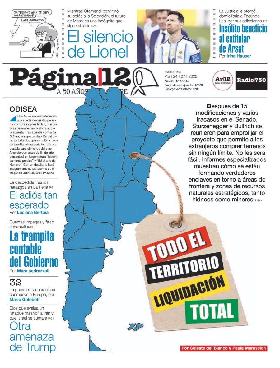 Tapa del suplemento papel