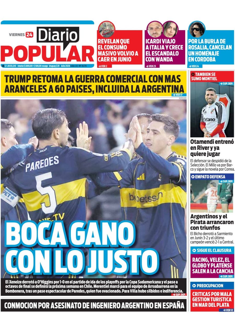 Tapa del suplemento papel