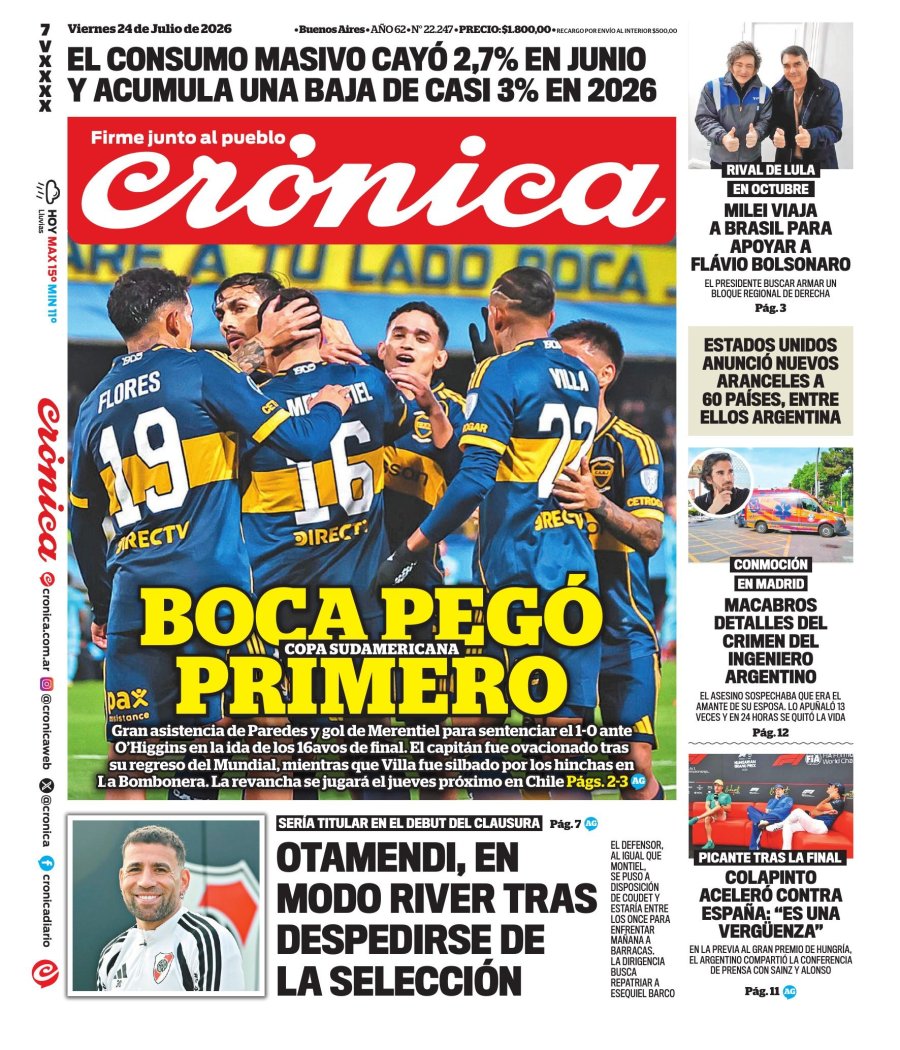 Tapa del suplemento papel