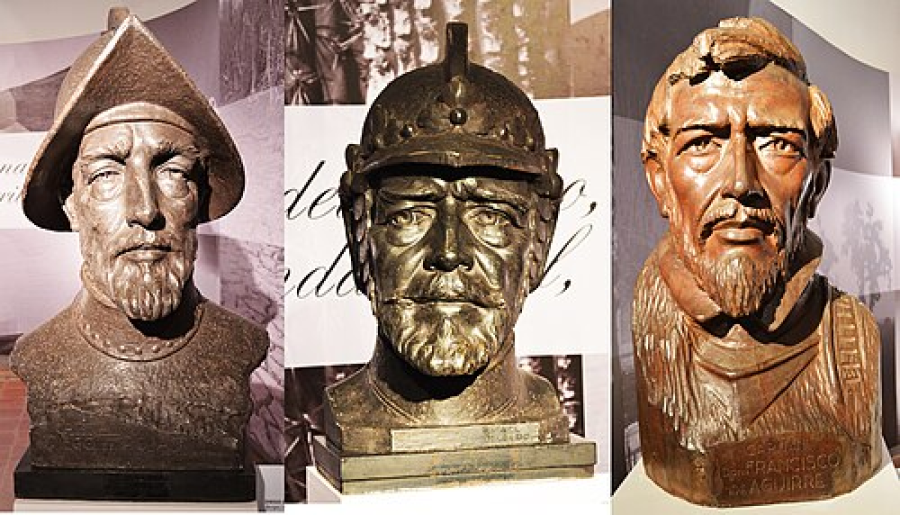 Los capitanes espa&ntilde;oles Diego de Rojas, Juan N&uacute;&ntilde;ez de Prado y Francisco de Aguirre.