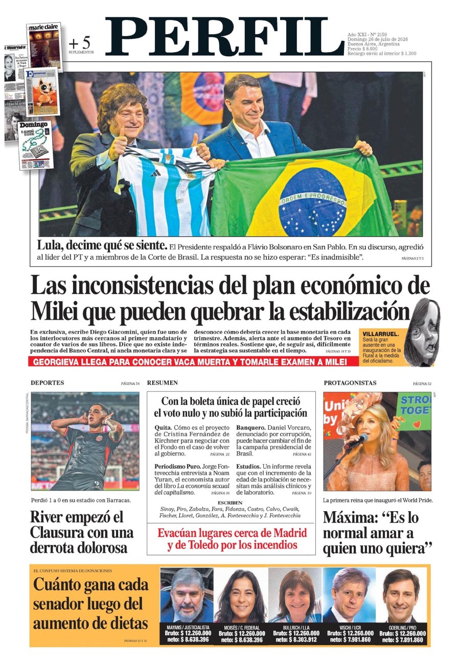 Tapa del suplemento papel