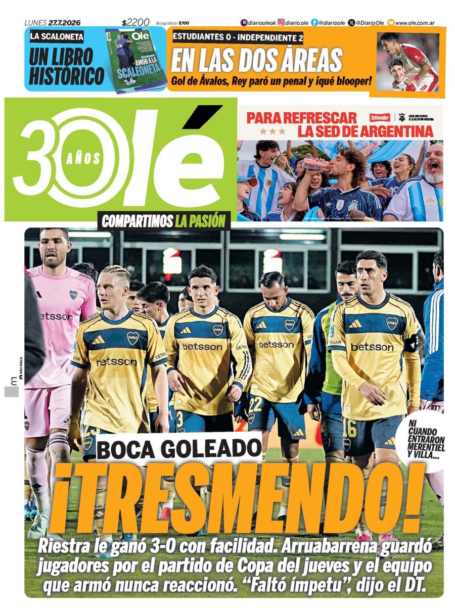 Tapa del suplemento papel