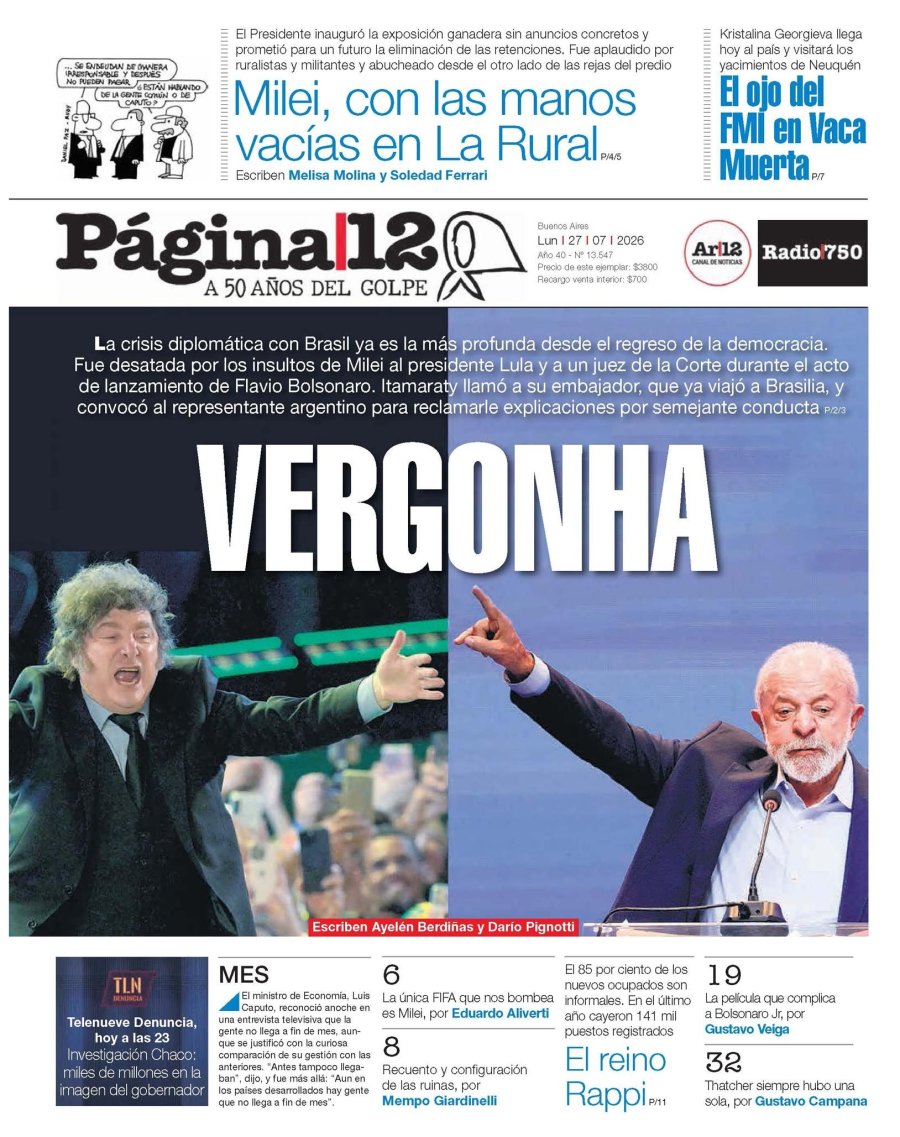 Tapa del suplemento papel
