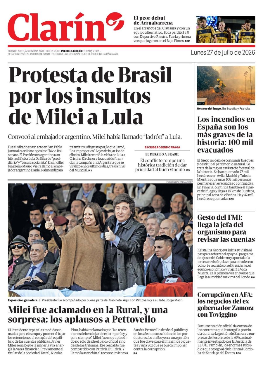 Tapa del suplemento papel