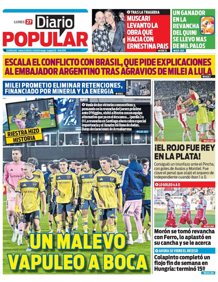 Tapa del suplemento papel