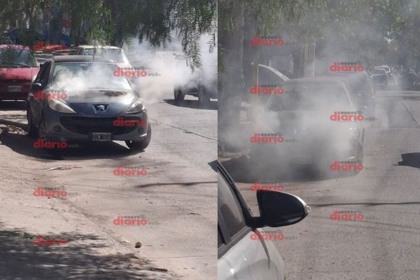 Bajó al taller y su auto comenzó a prenderse fuego en plena Ejército Argentino